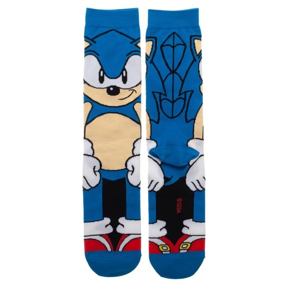 Sonic The Hedgehog 360 Character Crew Socks  Socks - Picture 2 of 3